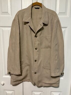 Banana Republic Classic 100% Linen Safari Relaxed Fit Jacket